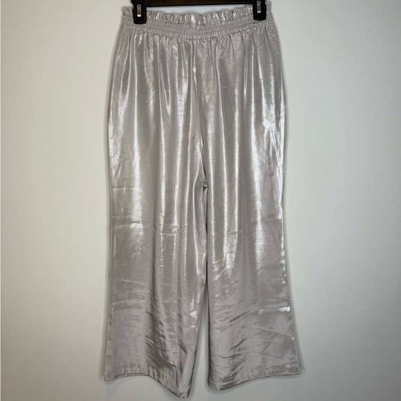 Zara wide leg metallic pant - Picture 6 of 6